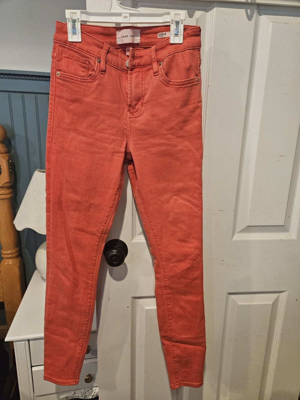 Dear John Gisel Skinny Coral-Red Jeans